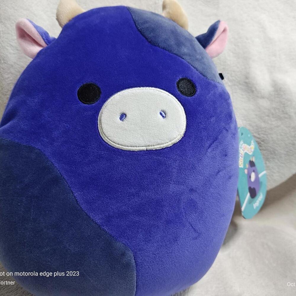 Squishmallow Ingred the Cow 5" Ornament Plush Jazwares New